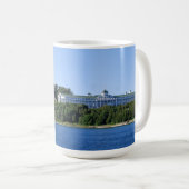 Mug Hôtel grand, île de Mackinac, Michigan, panorama (Devant droit)
