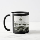 Mug Hôtel grand, île de Mackinac, noire et blanche (Gauche)