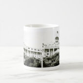 Mug Hôtel grand, île de Mackinac, noire et blanche (Centre)
