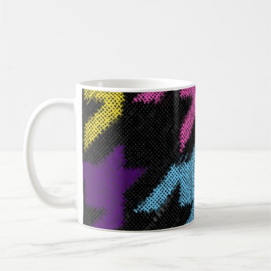 Mug Houndstooth : imitation de toile brute. (Gauche)