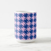 Mug Houndstooth rose+Blue Big Motif (Centre)