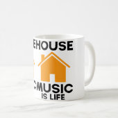 Mug House Music Is Life Edm Rave Dj House (Devant droit)
