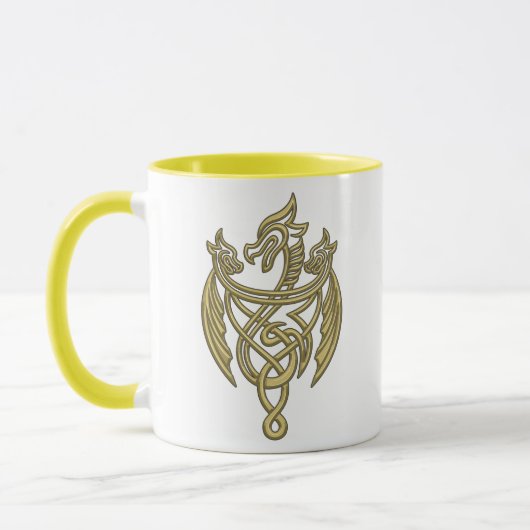 Mug HOUSE of the Dragon | Golden Filigree Dragon Crest (Gauche)