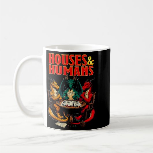 Mug Houses And Humans Funny Tabletop Rpg Dice Game Par (Gauche)