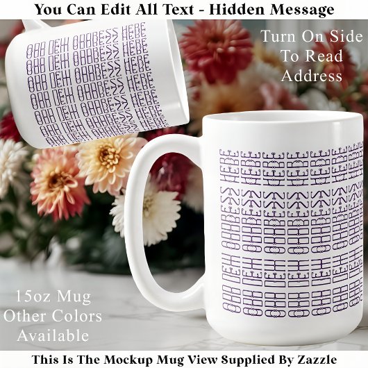 Mug Housewarming Custom Address Hidden Message Trendy