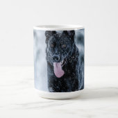 Mug Housse de couette Black German Shepherd dans la ne (Centre)