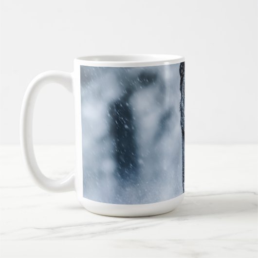 Mug Housse de couette Black German Shepherd dans la ne (Gauche)