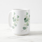 Mug Housse de couette Feuilles de Pastel d'Eucalyptus (Devant gauche)
