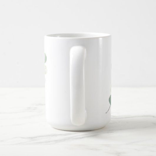 Mug Housse de couette Feuilles de Pastel d'Eucalyptus (Poignée)