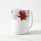 Mug Housse de feuillage à monogramme tendance botaniqu (Devant droit)