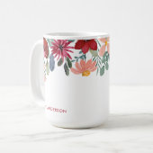 Mug Housse de feuillage à monogramme tendance botaniqu (Devant gauche)