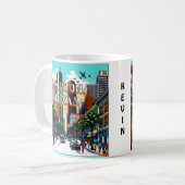Mug Houston, Texas Downtown City View Art Abstrait (Devant gauche)