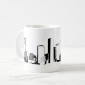 Mug Houston, Texas Skyline, Black - Line Art (Devant gauche)