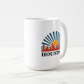 Mug Houston Texas Vintage Sunset Retro Travel (Devant droit)