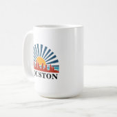 Mug Houston Texas Vintage Sunset Retro Travel (Devant gauche)