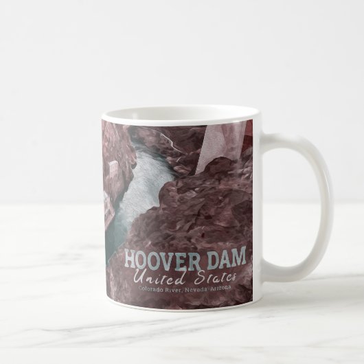 MUG HOVER DAM WATERCOLOR - NEVADA - ARIZONA (Droite)