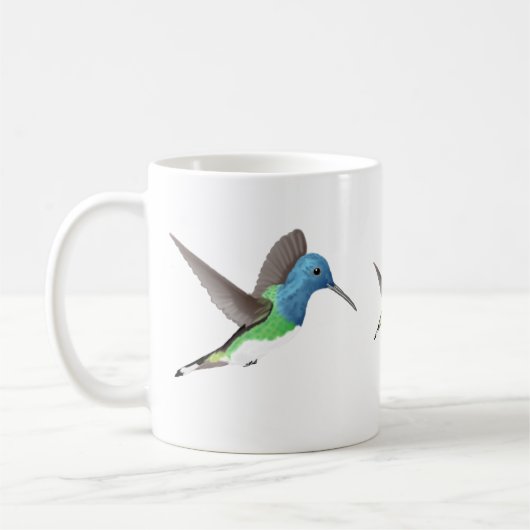 Mug Hovering Jacobin Hummingbird - transparent. (Gauche)