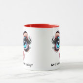 Mug How Are You?  Add Name Message, Fabulous Eyes Face (Centre)