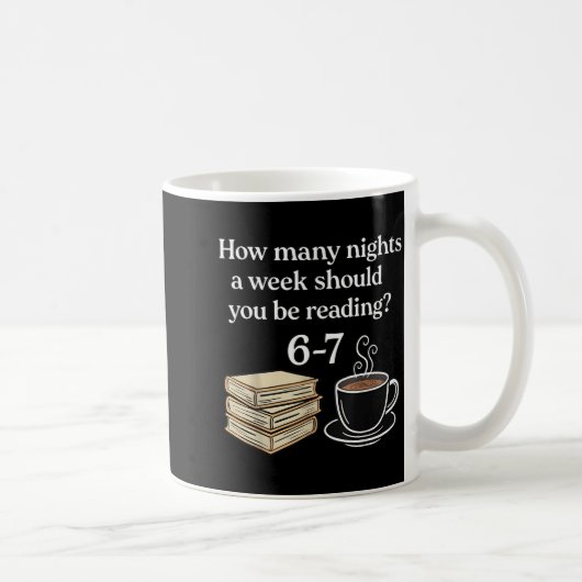 Mug How Many Nights 6 7 Meme Funny Reading Book Lovers (Droite)