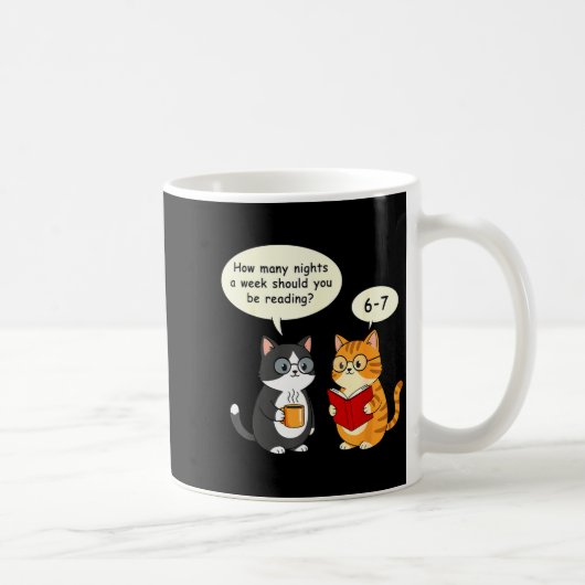 Mug How Many Nights Reading 67 Englieacher Cats Book L (Droite)
