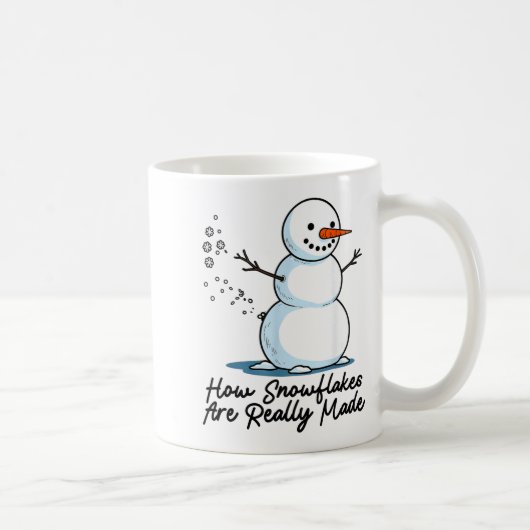 Mug How Snowflakes Are Really Made Snowman Christmas J (Droite)