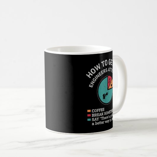 Mug How To Get An Engineers Attention Funny Engineer (Devant droit)