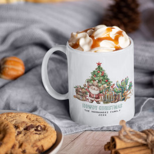 Mug Howdy Christmas   Fun Western Monogram Holiday