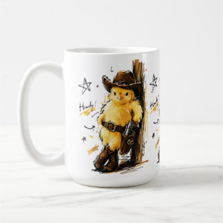 Mug Howdy Cute Cowboy Baby Chick Western Art