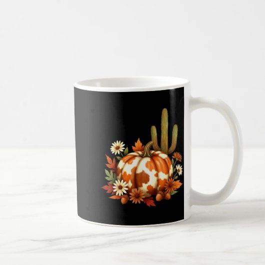 Mug Howdy Fall Pumpkin Retro Western Cowboy Cow Hallow (Droite)