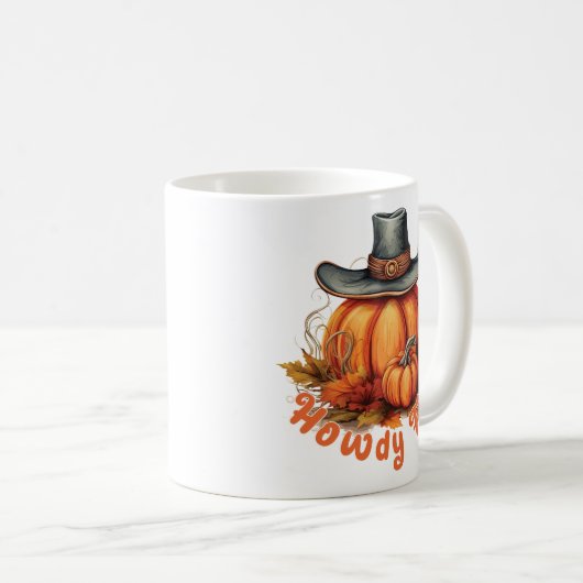 Mug Howdy Fall - Vibes d'automne rustiques (Devant droit)