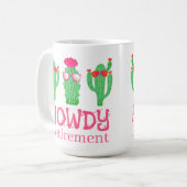 Mug Howdy Retirement Funny Western Cactus Characters (Devant gauche)