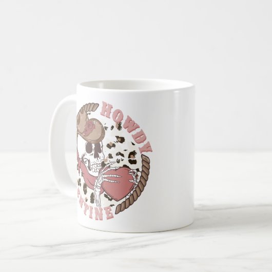 Mug Howdy Valentine Skeleton (Devant gauche)