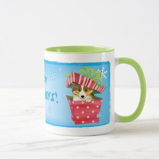 Mug Howlidays heureux Sheltie (Droite)