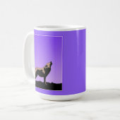 Mug Howling Wolf at Sunset - Art faunique original (Devant gauche)