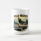 Mug Howling Wolf Classique Voiture Ancienne Nature Roa (Centre)