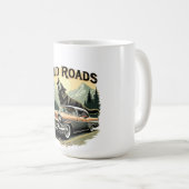 Mug Howling Wolf Classique Voiture Ancienne Nature Roa (Devant droit)