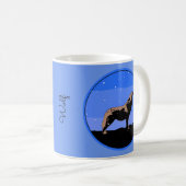 Mug Howling Wolf en hiver - Art faunique original (Devant droit)