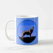 Mug Howling Wolf en hiver - Art faunique original (Gauche)