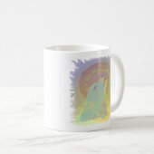 Mug Howling Wolf et Mandala Branches Plantes Cadre (Devant droit)