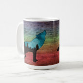 Mug Howling Wolf Forest Trees (Devant gauche)