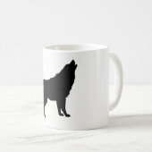 Mug Howling Wolf Silhouette (Devant droit)