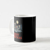 Mug Howling Wolves Merry Christmas Holiday Design (Devant gauche)