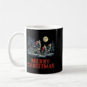 Mug Howling Wolves Merry Christmas Holiday Design (Gauche)