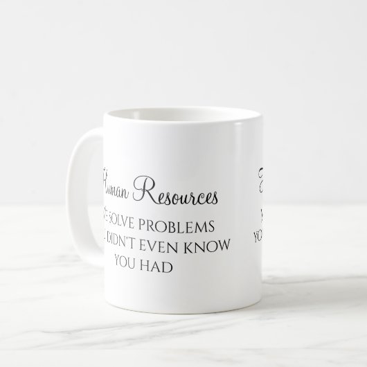 Mug HR Nous avons résolu des problèmes que vous ne sav (Devant gauche)
