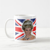 Mug HRH Princess Diana Union Jack (Gauche)