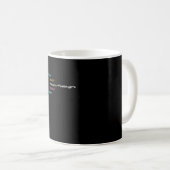 Mug HTML drôle de code de programme informatique (Devant droit)