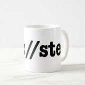 Mug http://ster / code html (Devant droit)