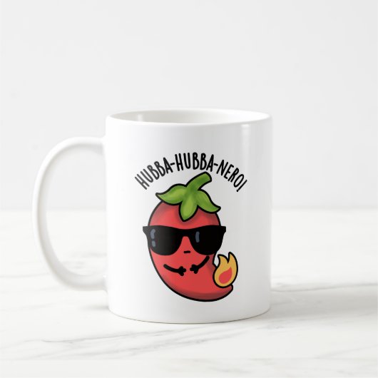 Mug Hubba-hubba-nero Funny Habanero Pun (Gauche)