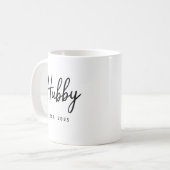 Mug Hubby Black Script Typography Established Year (Devant gauche)