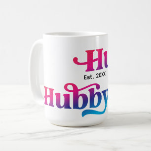 Mug Hubby Couple Mariage Anniversaire personnalisé col
